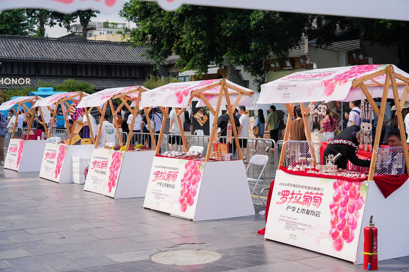 布拖罗拉葡萄发布会展位区全景